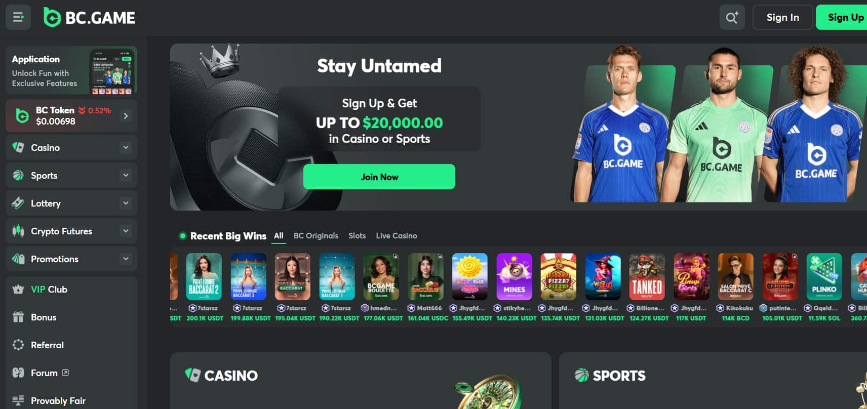 bc game crypto casinos uk