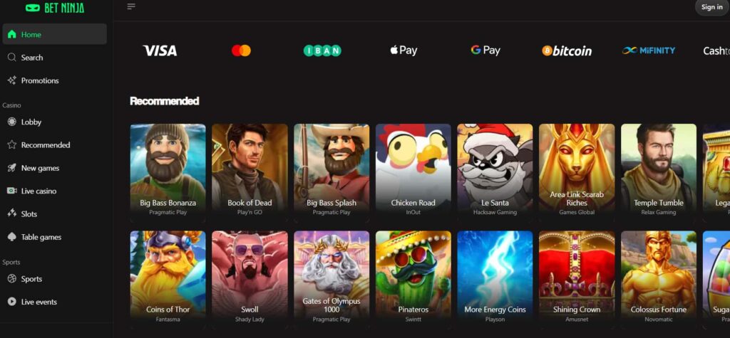 Betninja Casino referral-bonus promotie